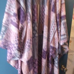 5 XL Plus Size Clothing Women's  Purple Pink Kimono Tunic Soft Material Beautiful 