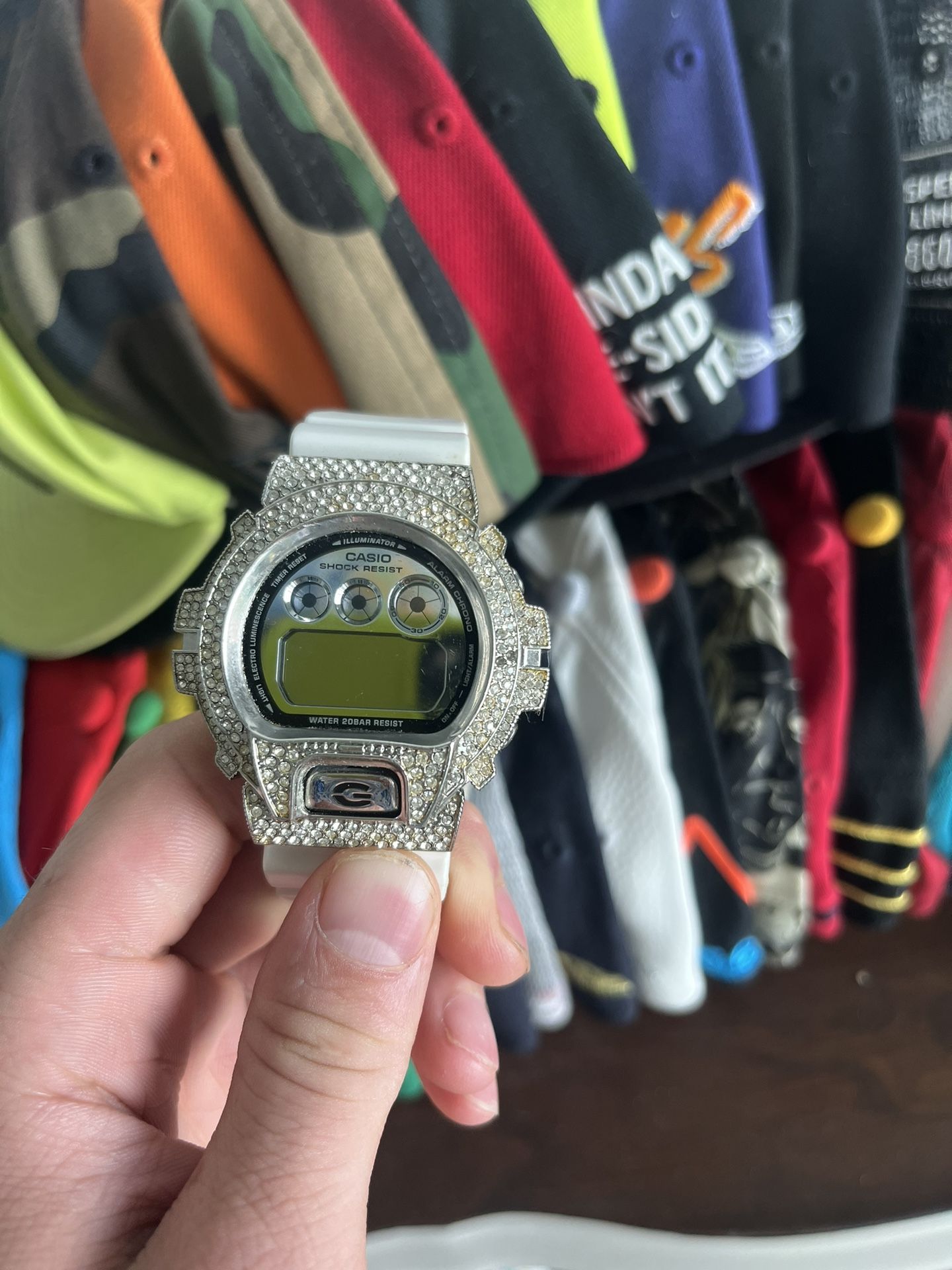 Diamond Encrusted Silver Plated G-Shock