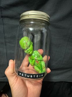 Fetustein Frankenstein Monster Baby Figurine in Glass Jar Halloween Decor