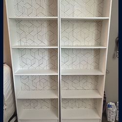2 White IKEA Bookshelf Bookcases Bookshelves 
