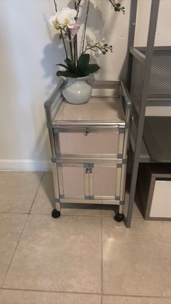 Side table with storage drawers