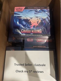 $67 each - Chaos Rising Elite Trainer Box - ME04: Chaos Rising (CRI)