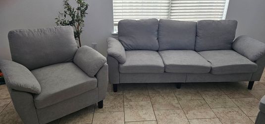 New gray couch set