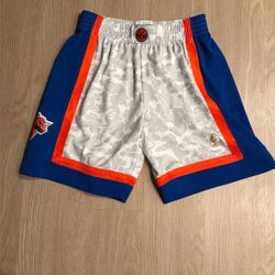 Size Large - Mitchell And Ness Bape NBA Basketball Shorts New York Knicks - Supreme Stussy Nike Sportswear 