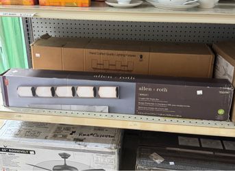 allen + roth Kinsley 5-Light LED Vanity Bar – Brushed Nickel Bathroom Light Fixture  | $49
