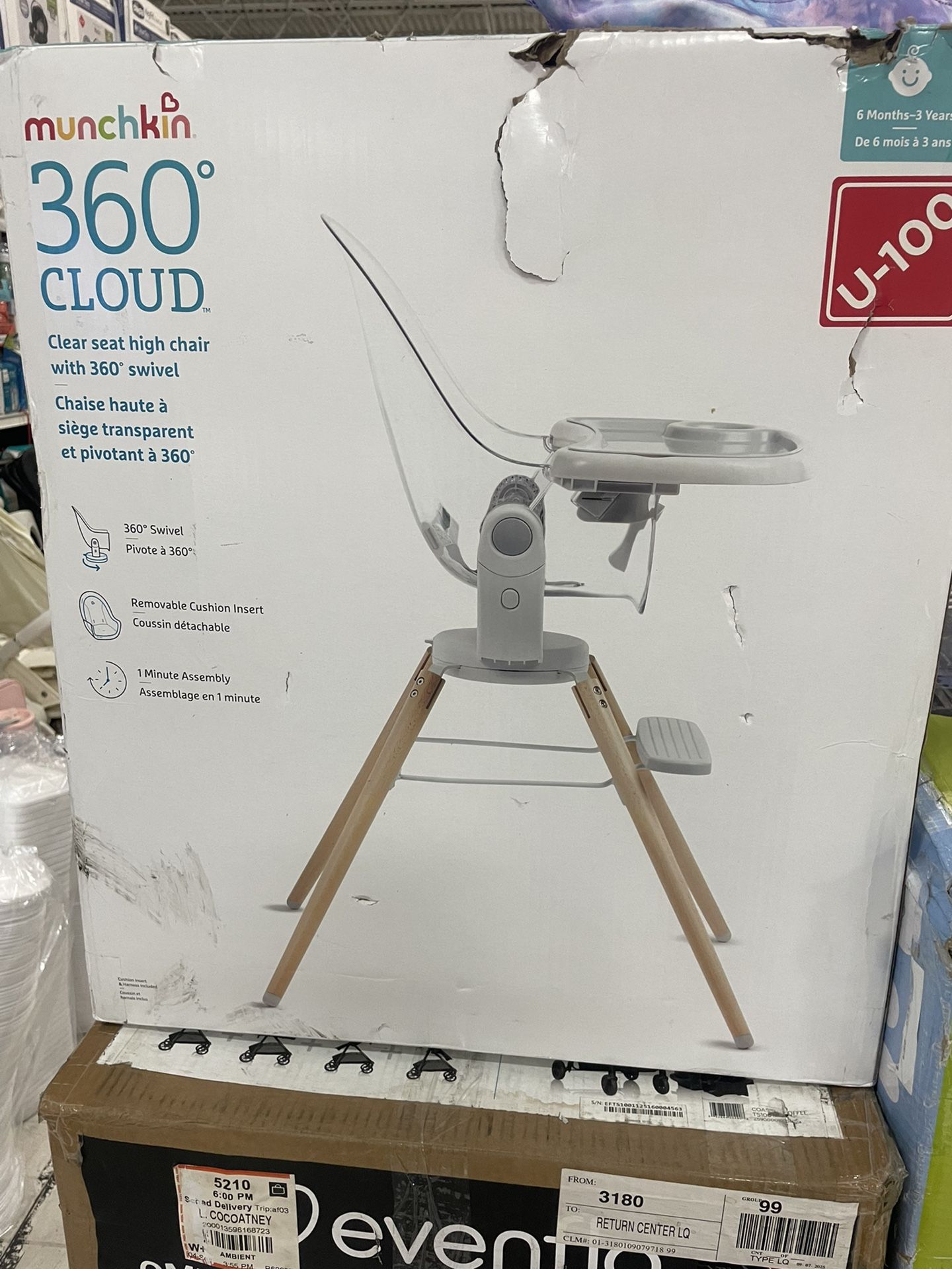 Munchkin 360 Cloud High Chair $120