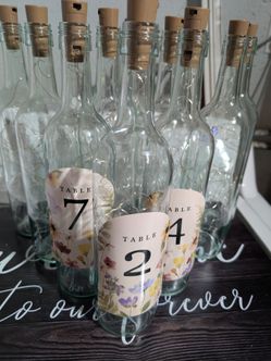 12 Light-up wine bottles