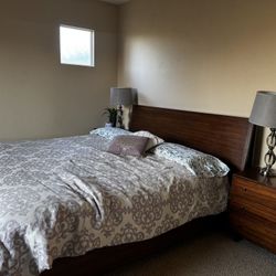 Bed Frame With Two Side Tables