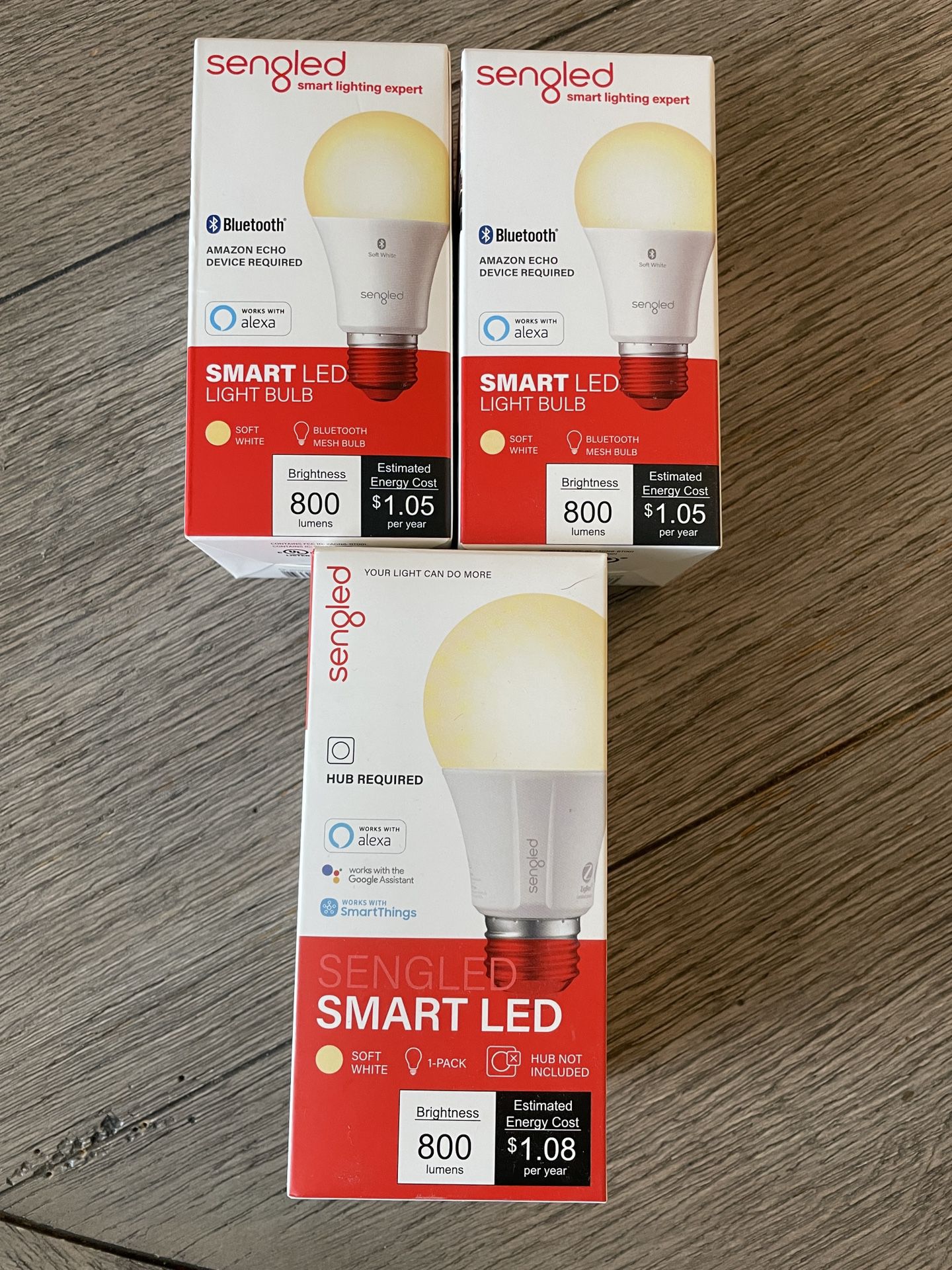 3 Sengled Smart LED Bulbs 800 Lumens Soft White