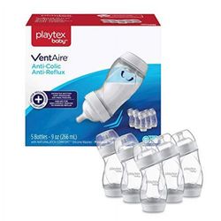 Playtex Baby VentAire Complete Tummy Comfort Baby Bottles, 9 Oz 5 Pk