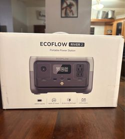 EcoFlow 300-Watt Output/600-Watt Peak Push-Button Start Battery Generator RIVER 2 LFP Battery Fast Charging for Outdoor, Camping
