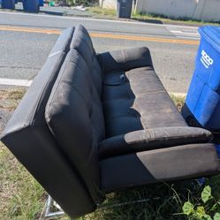 Free Faux Leather Futon