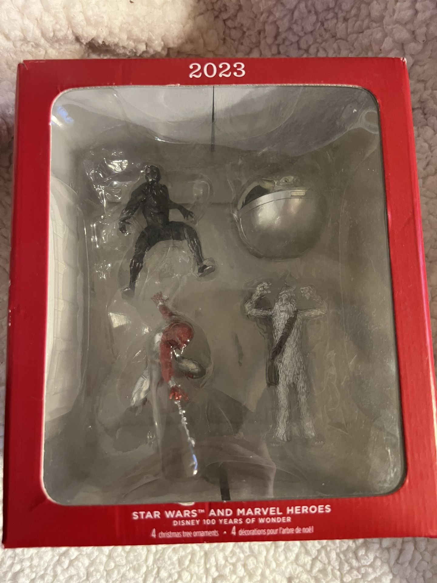 Hallmark Keepsake Ornaments Star Wars and Marvel Heroes Set of 4 Disney 2023