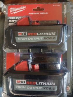 Milwaukee Batteries 2pack M18 Xc 6.0