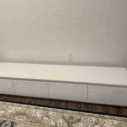 Glossy TV Stand with Lights for 75 80 inch TV