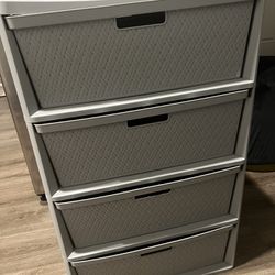 Grey storage bin organizer-4 bin 