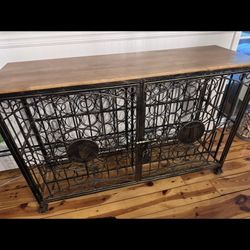 84 Bottle Wine Console With Padlock - Customizable - Wine Enthusiast