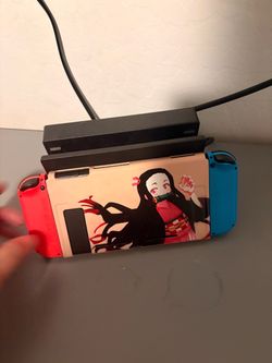 Nintendo Switch with Anime Skin and Dock