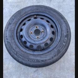 1 — 185/60r14 4x100 4x3.94 Stock Honda Civic Fit Miata Xa Xb Echo Corolla Wheel Rim Tire!!