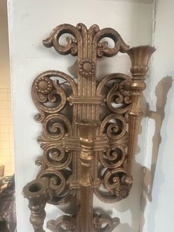 For Gaud’s Sake; Vintage 70s Hard Plastic Homeco Gaudy Gothic Candelabra: