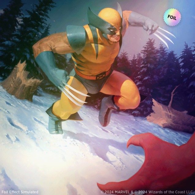 Secret Lair X Marvel Magic The Gathering Wolverine Rainbow Foil