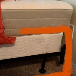 Metal Bed Frame Base And Box Spring, Queen