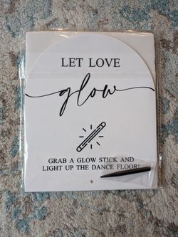 Glow Stick Wedding Sign