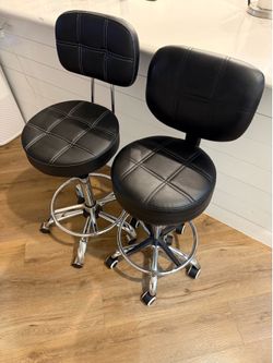 2 Adjustable Rolling Chairs – $30 Each or $50 for Both