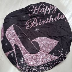 Round Birthday Party Backdrop, 6.5ft, Elastic