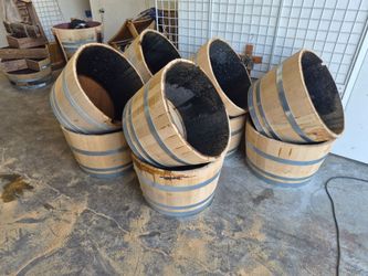 Half French oak barrels