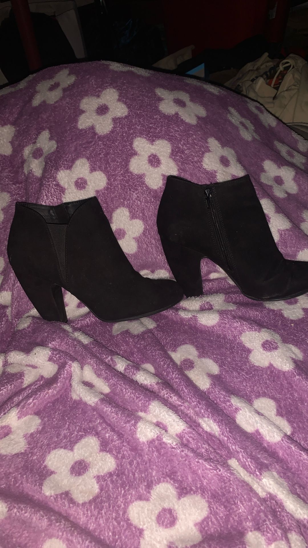 Black High Healed Boots
