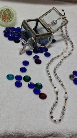 Handcrafted prayer beads glass and nylon cord