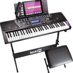 RockJam 61 Key Keyboard Piano With LCD Display Kit #978