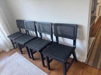Studio McGee Tormod Backed Cane Dining Chairs Set of 8