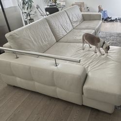 White Leather Sofa