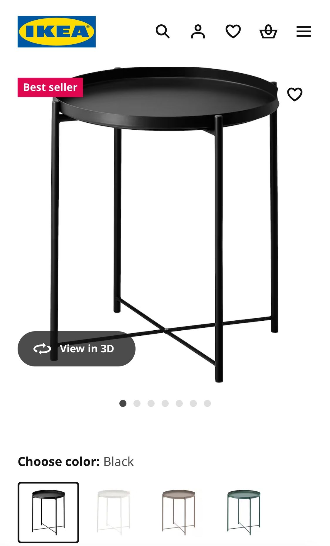 Gladom Table With Removable Tray