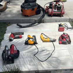 Tools: Compressor, Shop, Vac, Skil Saw, Sander,  Finish Nailer….