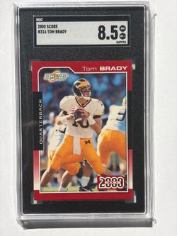 2000 Score Tom Brady Rookie Card SGC 8.5
