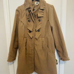 Jolt Beige fleece Coat Size Large