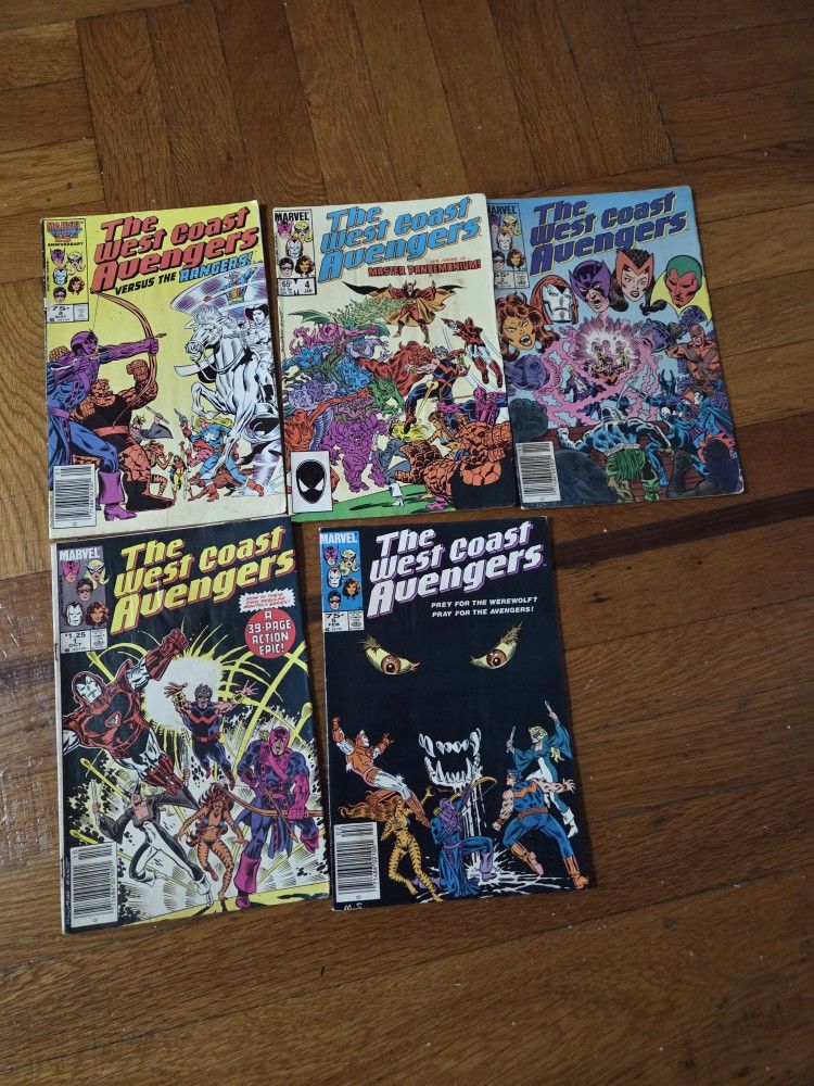 Lot of West Coast Avengers Comics β 5 Issues (Marvel)