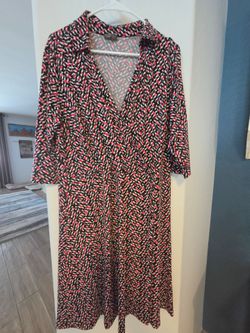 Vince Camuto Women’s Printed Midi Dress Size 1X