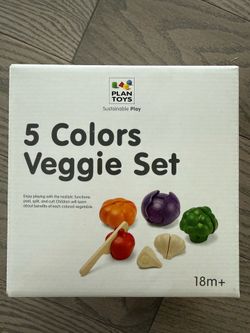 PlanToys® Wonky Fruit & Vegetables Wooden Playset
