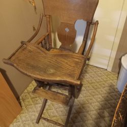 Antique 1800's Highchair/rocker. All Original