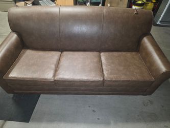 Leather brown couch
