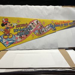 1988 Walt Disney’s ‘Mickey’s Diamond Jubilee’ Pennant