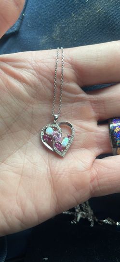 Silver Opal Necklace And Bracelet