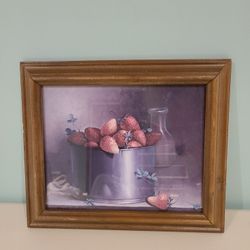 Strawberries In A Tin Wall Decor - Home Wall Decor Artwork