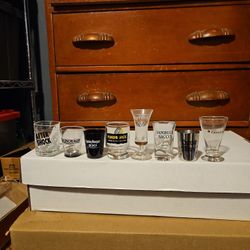 Assortment Of 8 Different Shot Glasses 