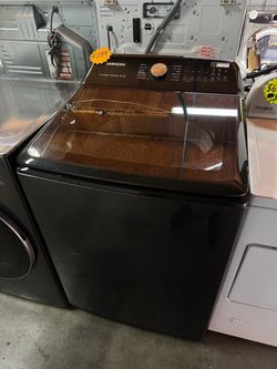 BLACK SAMSUNG TOP LOAD WASHER