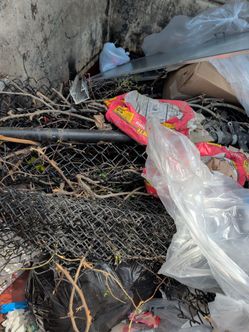 Chain link fence scrap